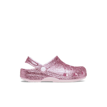 Kids Classic Chunky Glitter Clog 'Pink Milk'