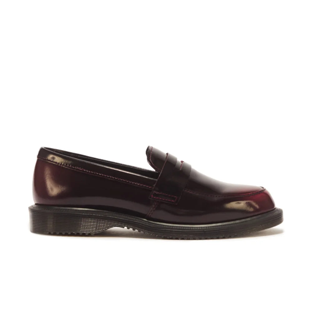 Dr. Martens | Unisex Temara Arcadia Leather Loafers | Cherry Red