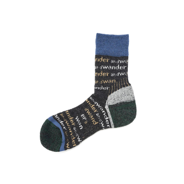 and Wander Wool Socks 'Charcoal'