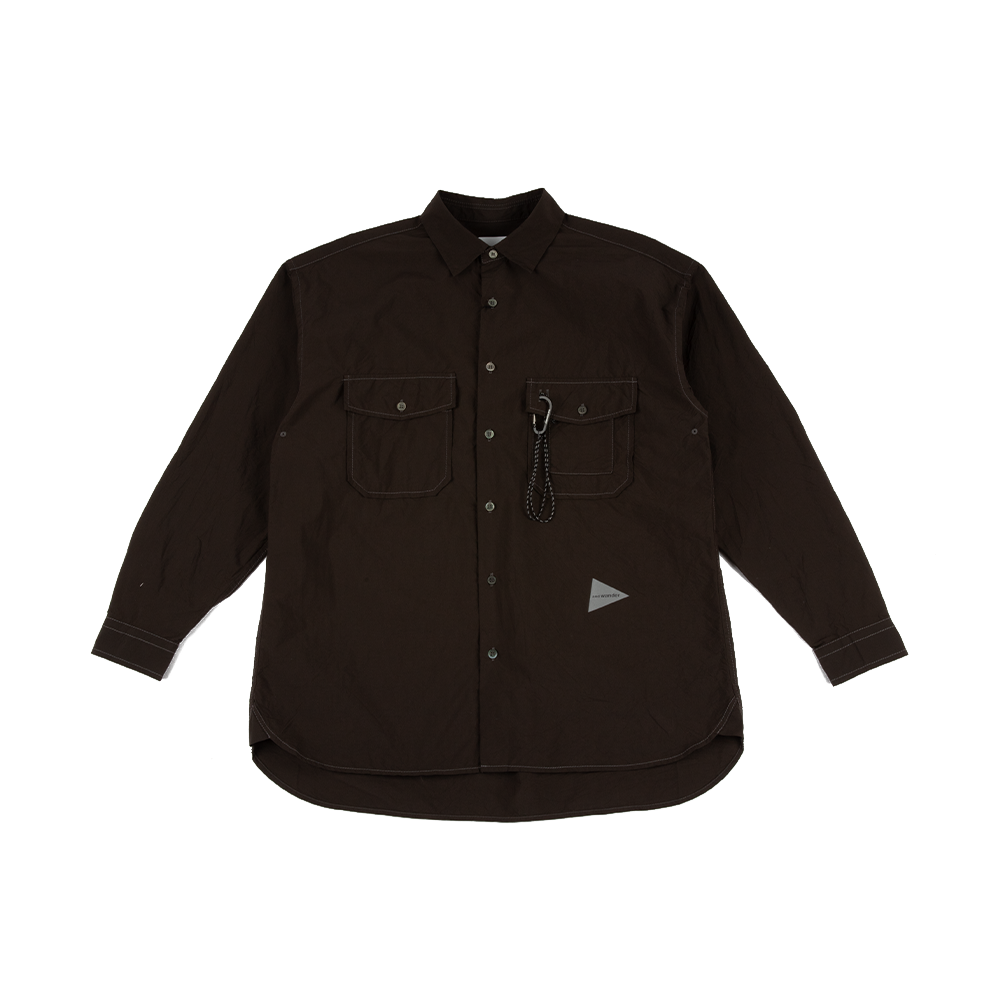 トップス andwander CORDURA typewriter LS shirt and Wander Cordura Typewriter LS Shirt 'Dark Brown' – TAKOUT®