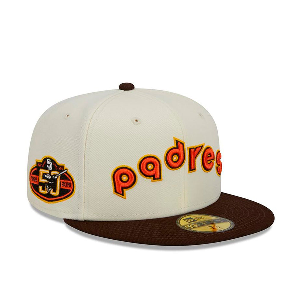 NEW ERA CAPS San Diego Padres Retro Script Fitted Hat 60417778