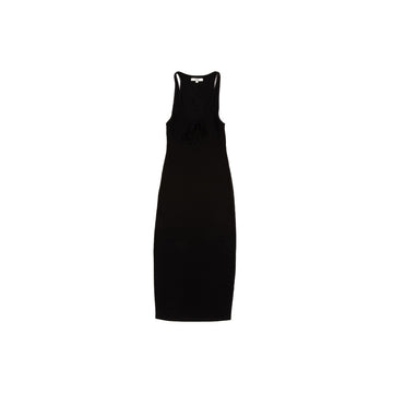 W Plunge Tie Midi Dress