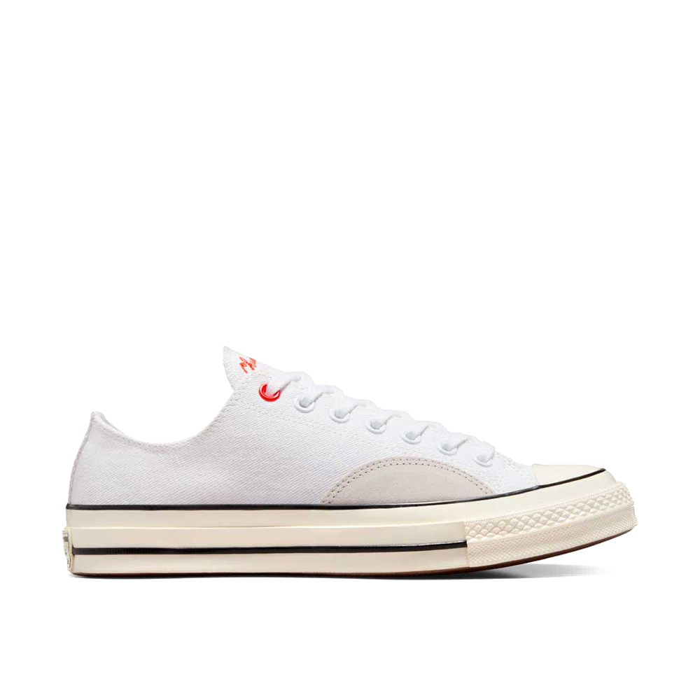 Converse White Gray Chuck 70 Low Top Sneakers