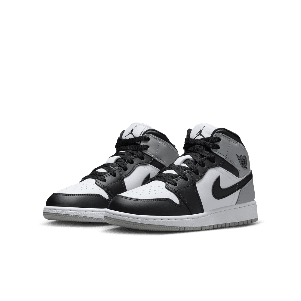 Air Jordan 1 Mid GS 'Black Light Smoke Grey'