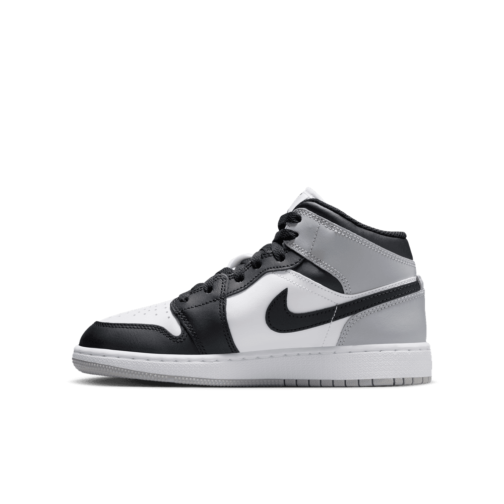 Air Jordan 1 Mid GS 'Black Light Smoke Grey'