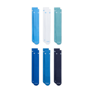 Everyday Plus Cushioned Training Crew Socks (6 Pairs) 'Blues'