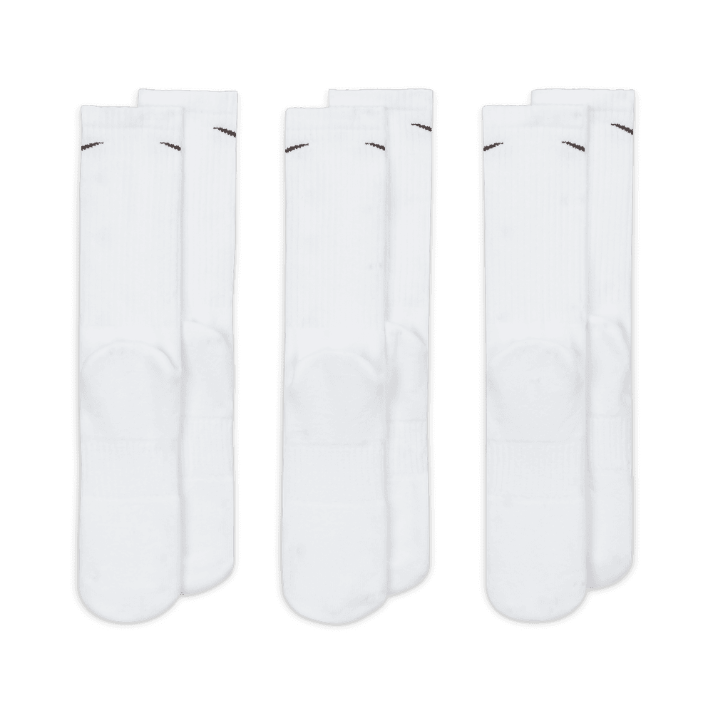 Everyday Cushioned Training Crew Socks (3 Pairs) 'White/Black'