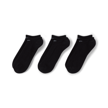 Everyday Cushioned Training No-Show Socks (3 Pairs) 'Black/White'
