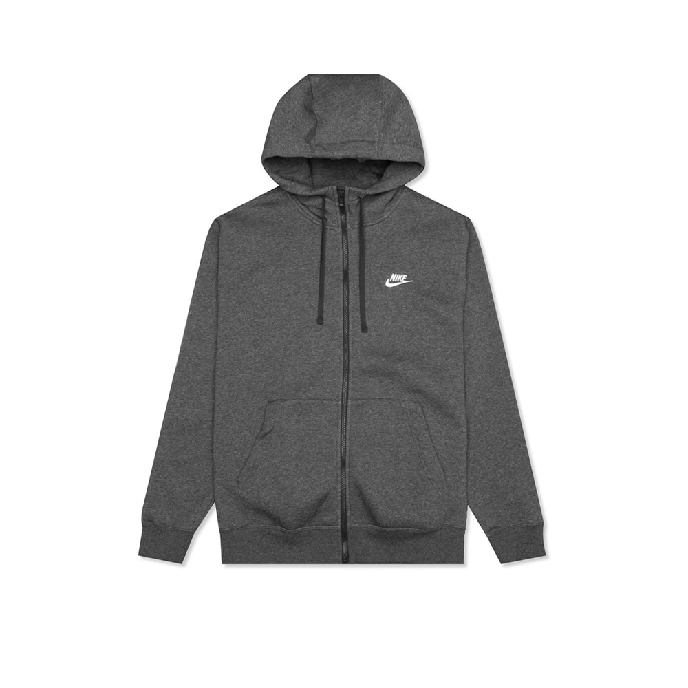 Nike club discount hoodie charcoal