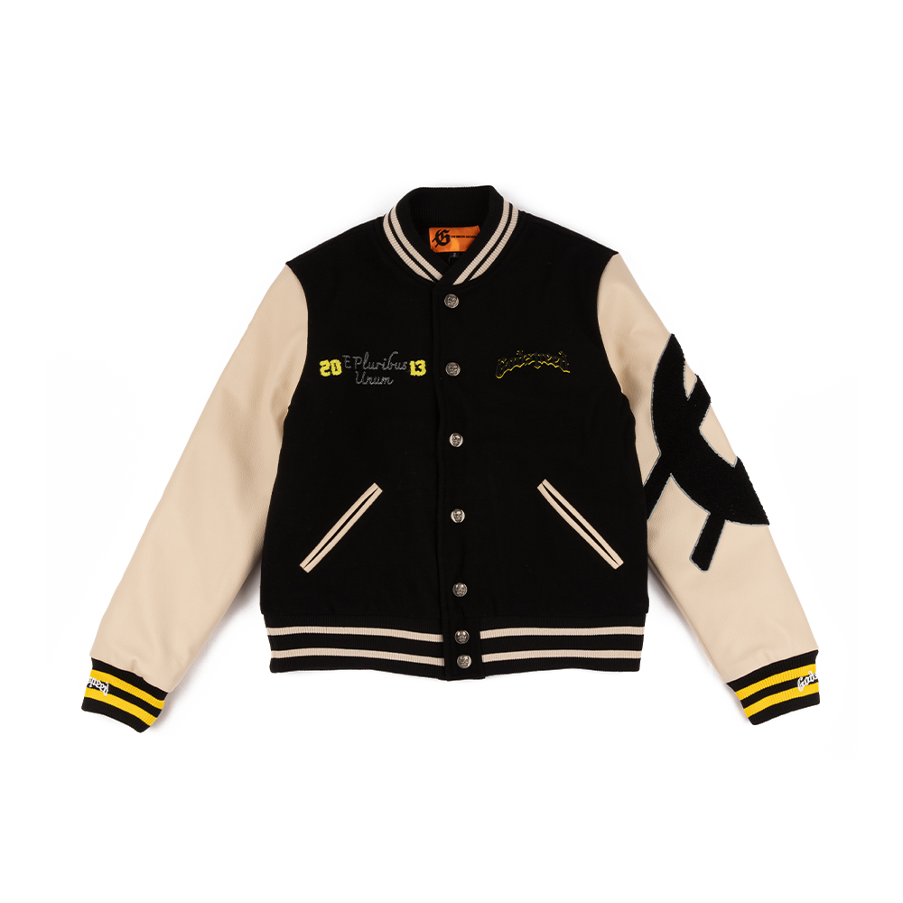 GODSPEED NEW YORK Chrome Seduction Varsity Jacket 'Black' – TAKOUT® GODSPEED NEW YORK Chrome Seduction Varsity Jacket 'Black' – TAKOUT®