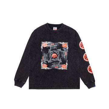 LICKS Long-sleeve GFX Retro Tee 'Black'