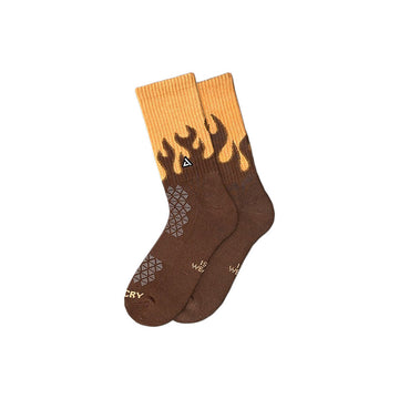 Flames Crew Sock 'Brown'