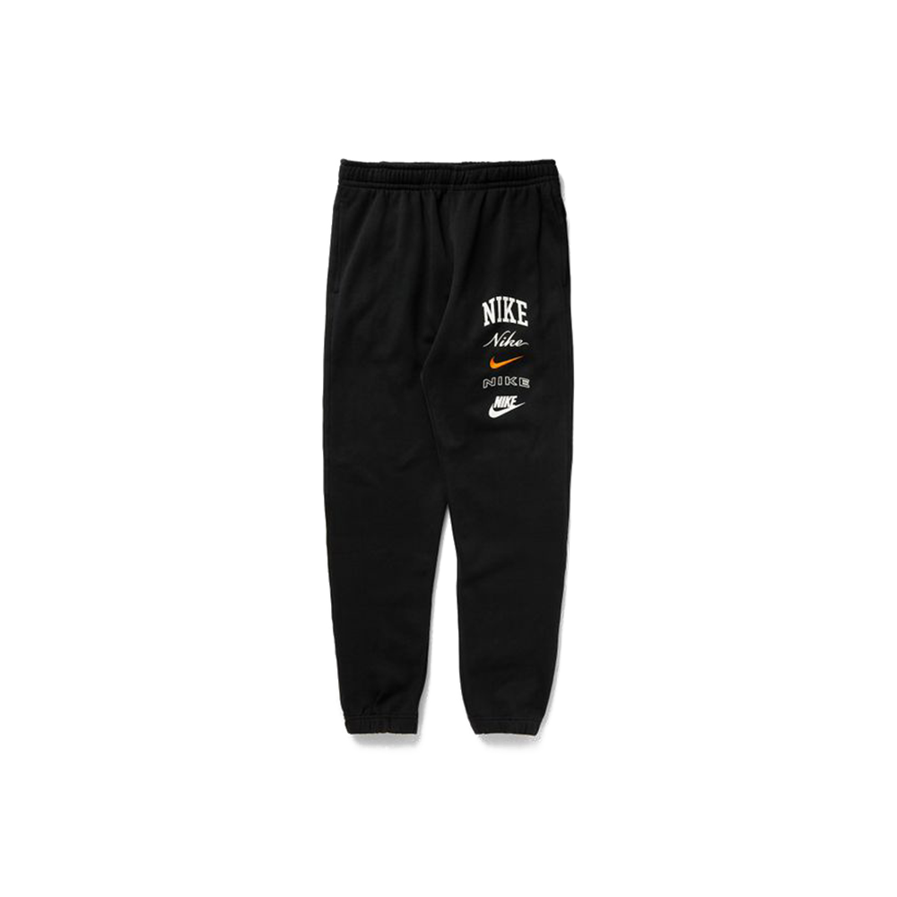 Nike Club Fleece Cuffed Pant Black Safety Orange