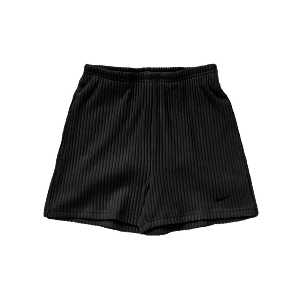 W NSW Chill Knit High-Waisted Slim 3" Ribbed Shorts 'Black'
