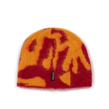 Mohair Burly Runningman Beanie 'Burnt Orange'