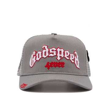 GS Forever Trucker Hat 'Light Grey Red'