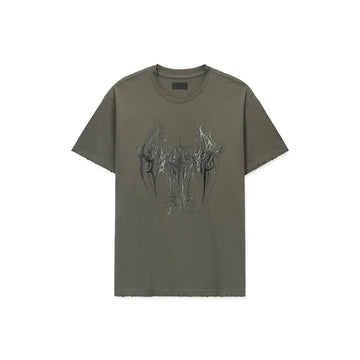 Colin Oversized Short Sleeve Tee 'Olive Cyber Sigilism'