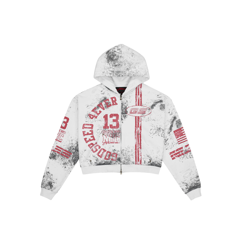 GODSPEED NEW YORK Roadster Zip Hoodie 'Dirty White Boom26' – TAKOUT®