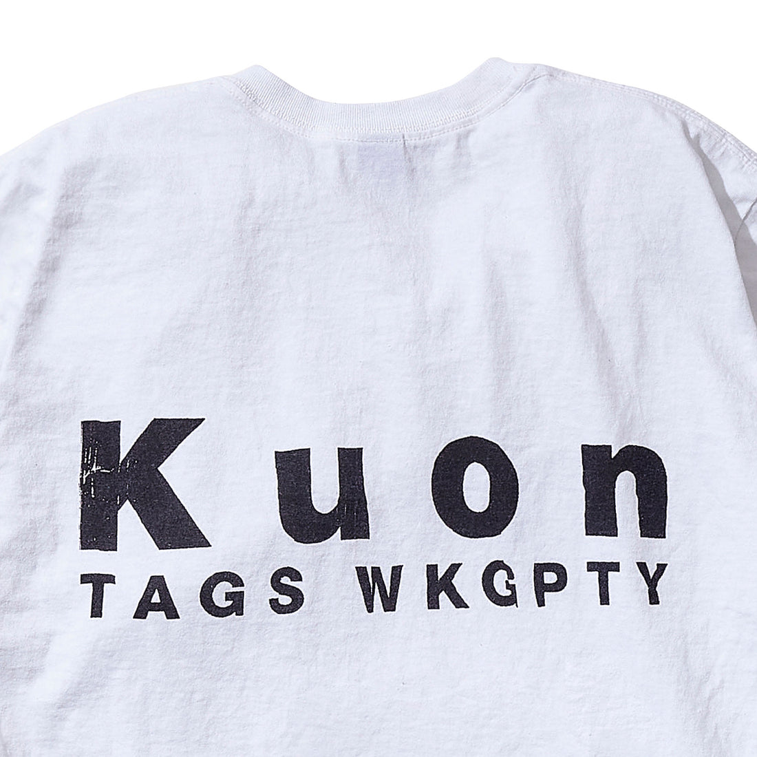 WOVEN Song S/S Back Logo x TAGS WKGPTY 'White'
