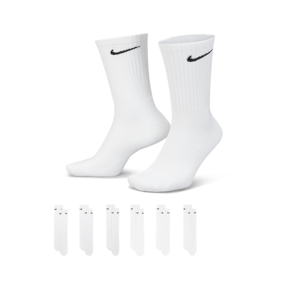 U Everyday Cushioned Training Crew Sock - 6 Pack 'White'