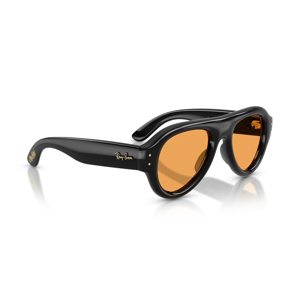 A$AP Rocky x Ray-Ban Aviator Puffer 'Polished Black Orange'
