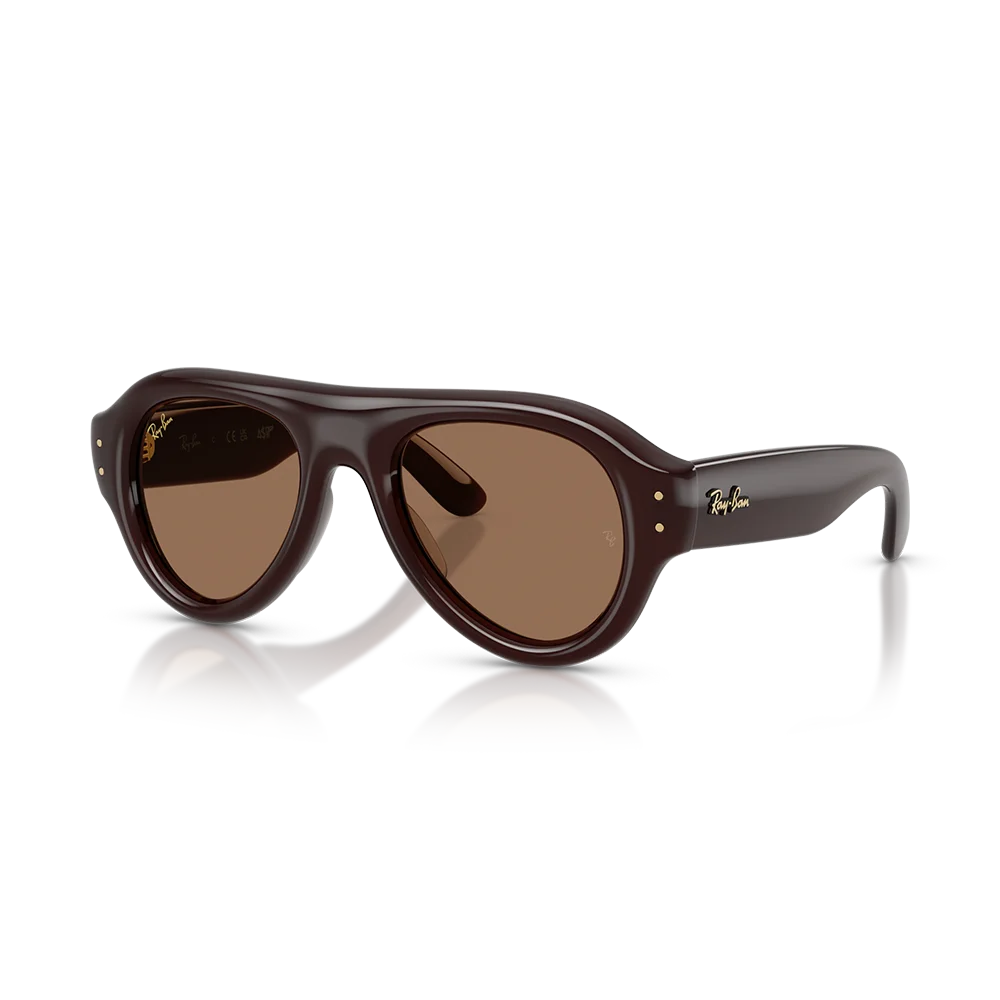 A$AP Rocky x Ray-Ban Aviator Puffer 'Polished Transparent Dark Brown Dark Brown'
