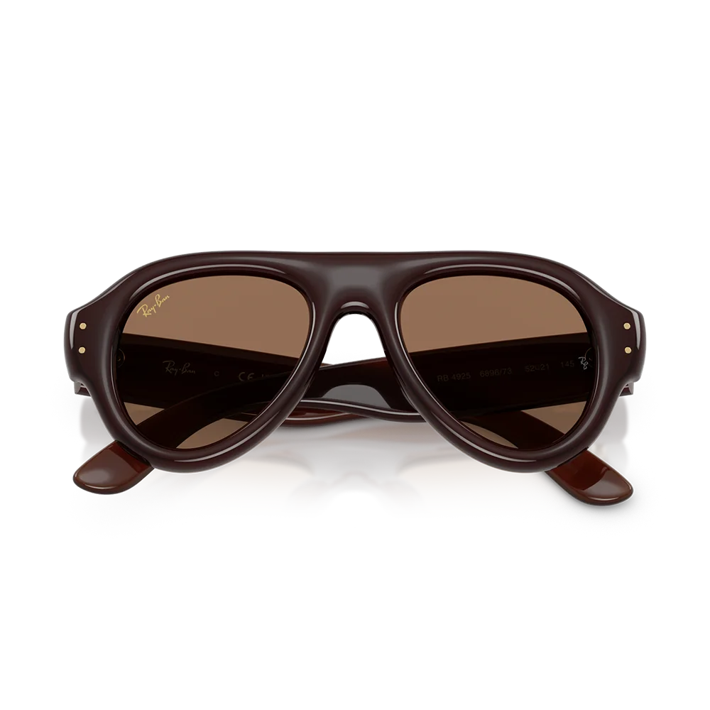 A$AP Rocky x Ray-Ban Aviator Puffer 'Polished Transparent Dark Brown Dark Brown'