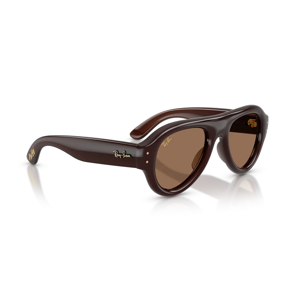 A$AP Rocky x Ray-Ban Aviator Puffer 'Polished Transparent Dark Brown Dark Brown'