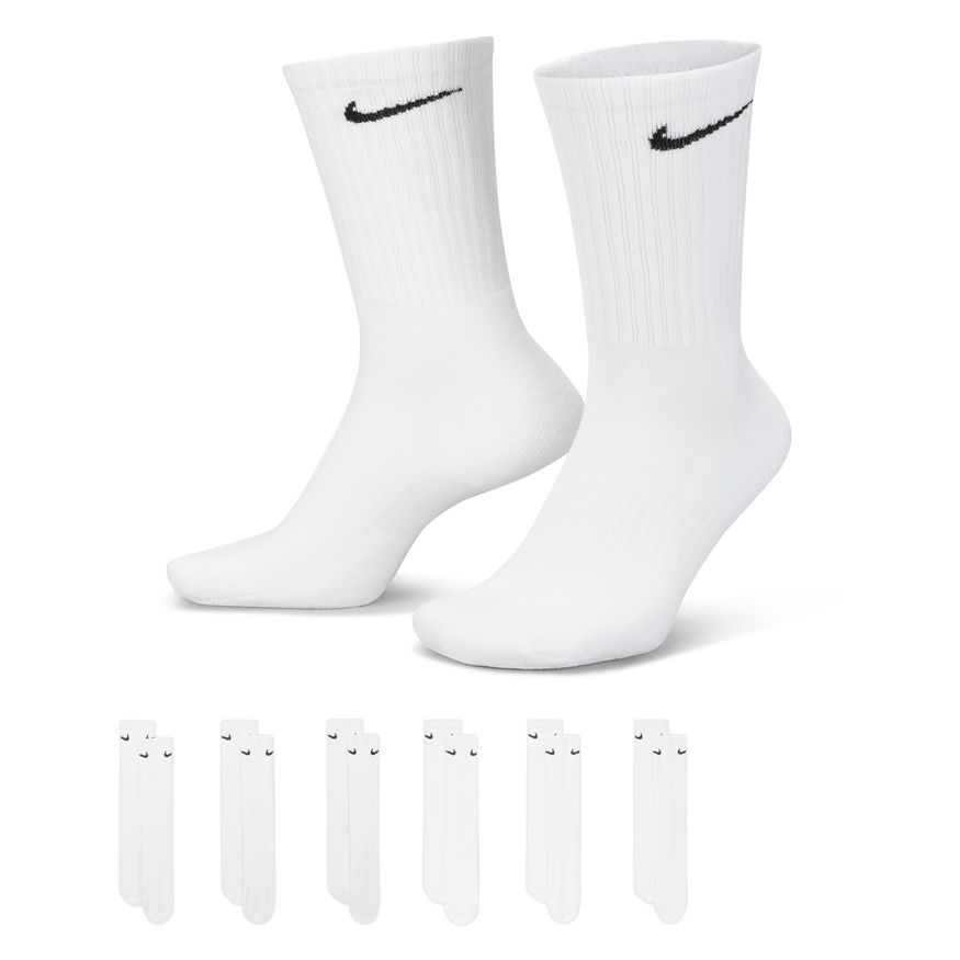 U Everyday Cushioned Training Crew Sock - 6 Pack 'White'