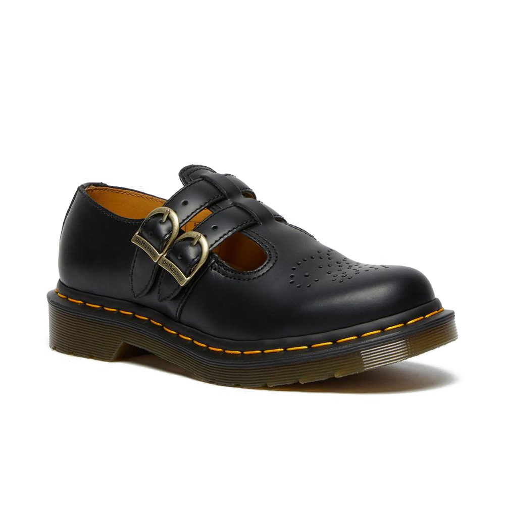 W 8065 Smooth Leather Mary Jane Shoes 'Black'