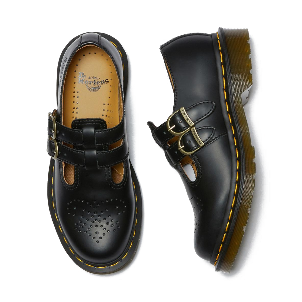 W 8065 Smooth Leather Mary Jane Shoes 'Black'