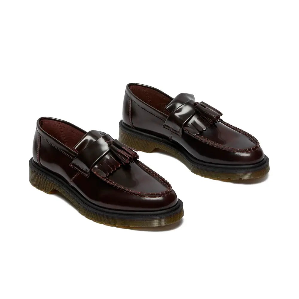 Adrian Arcadia Leather Tassel Loafers 'Cherry Red Arcadia'