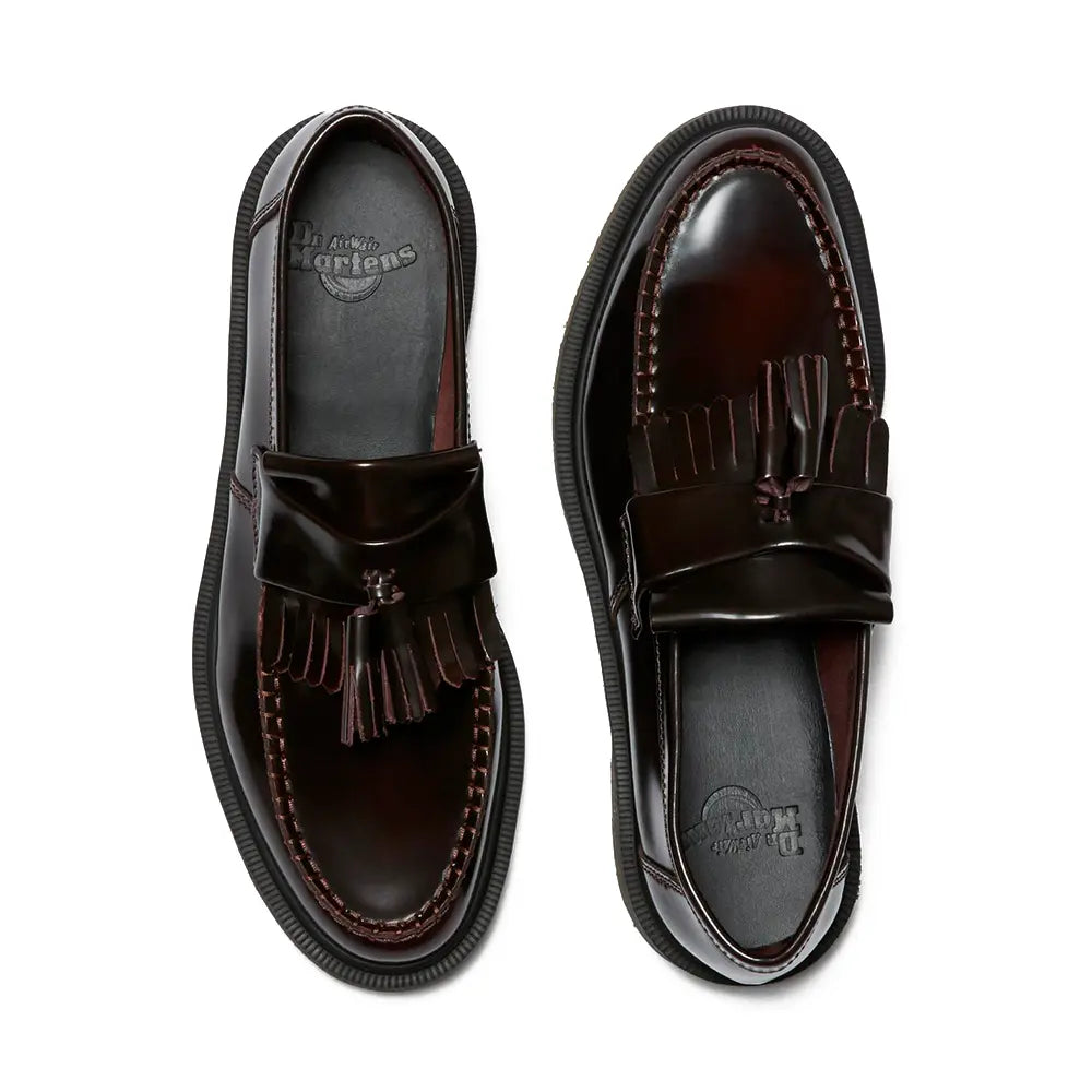 Adrian Arcadia Leather Tassel Loafers 'Cherry Red Arcadia'