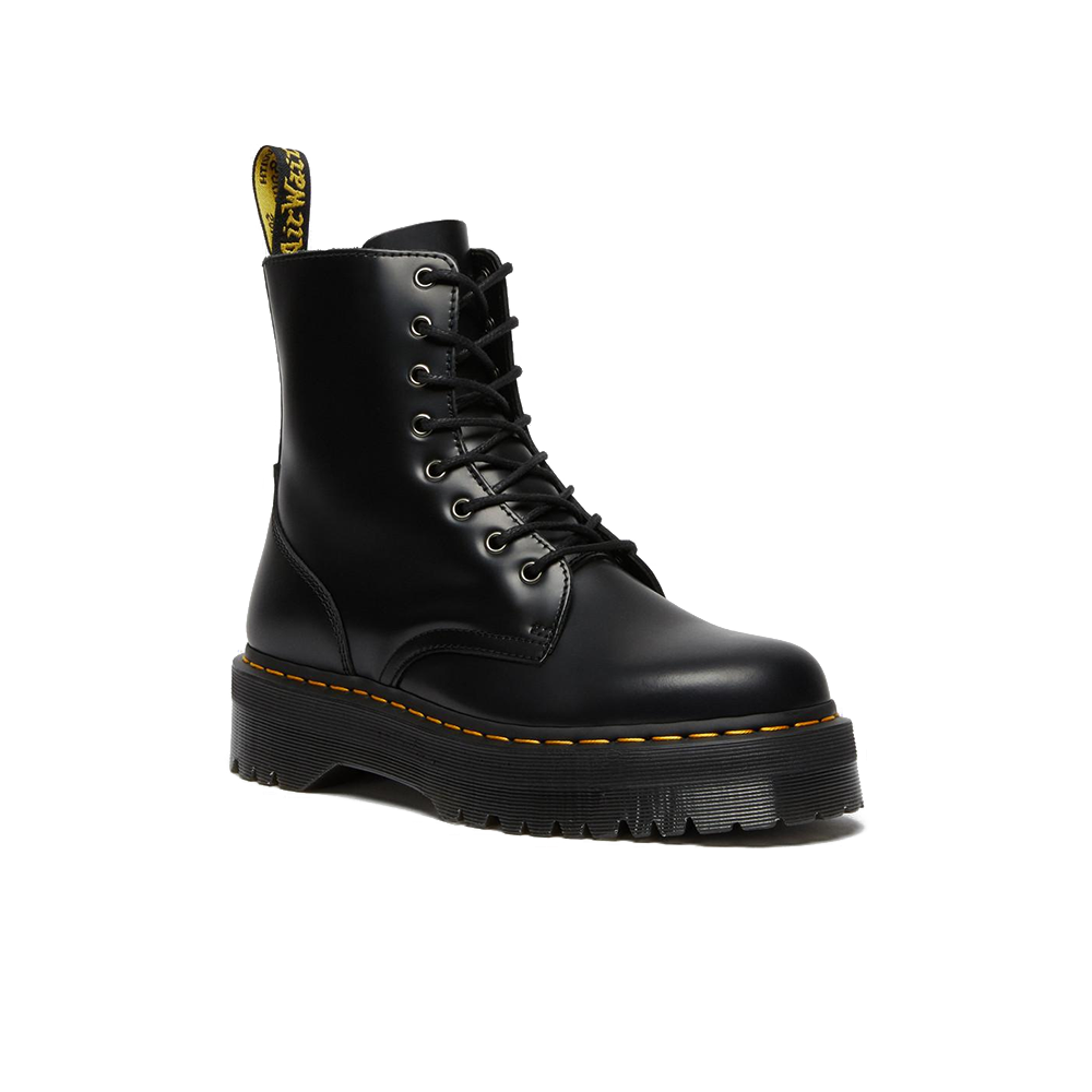 Jadon Boot Smooth Leather Platforms 'Black'