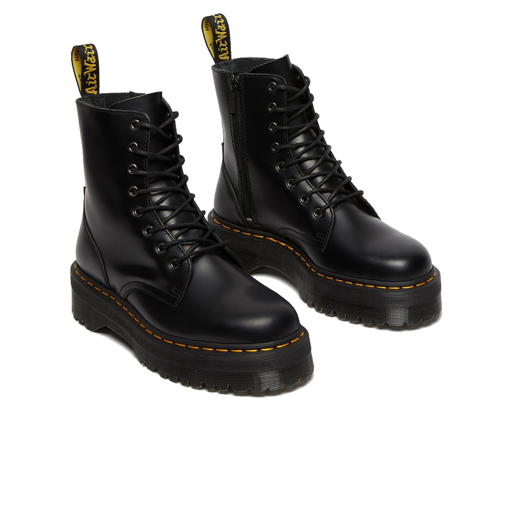 Jadon Boot Smooth Leather Platforms 'Black'