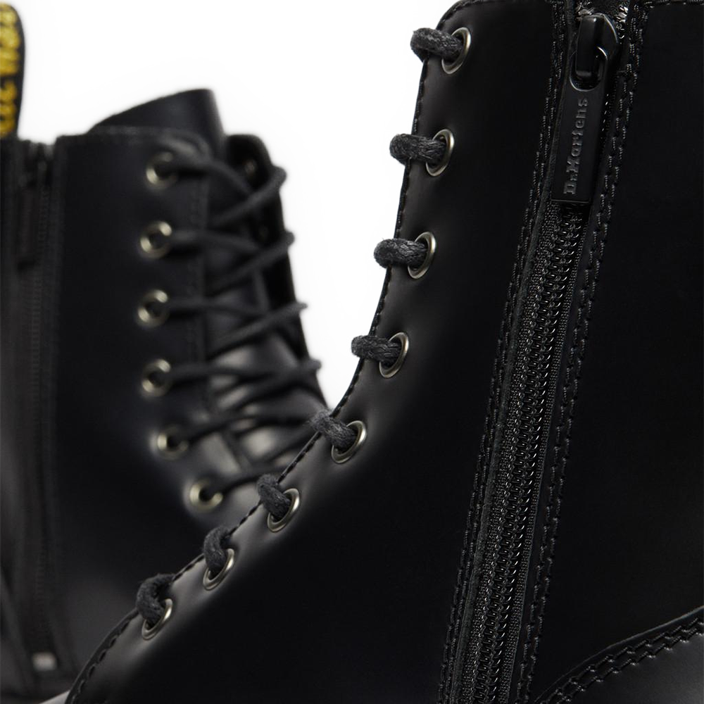 Jadon Boot Smooth Leather Platforms 'Black'