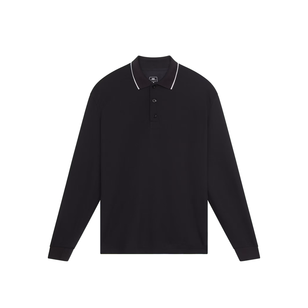 Courtside Long-T Polo 'Black'