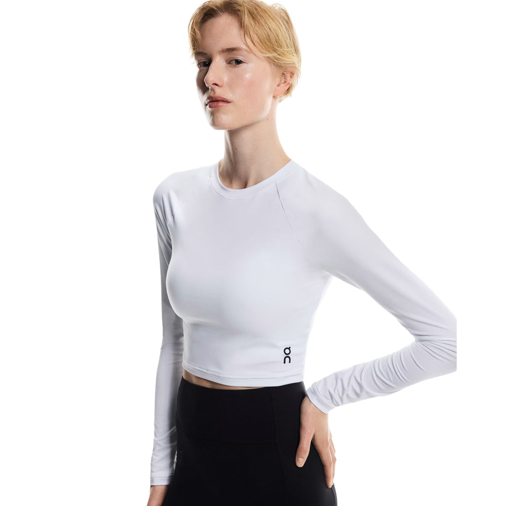 W ON Studio Long Tee Crop 'White'
