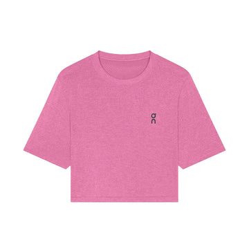 W Train Flex-T Crop 'Bubblegum Heather'