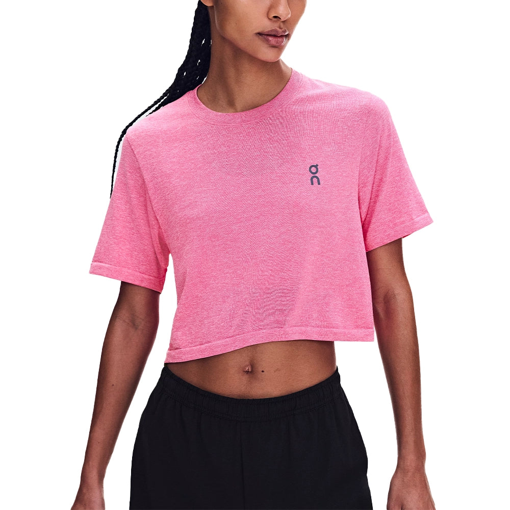 W Train Flex-T Crop 'Bubblegum Heather'