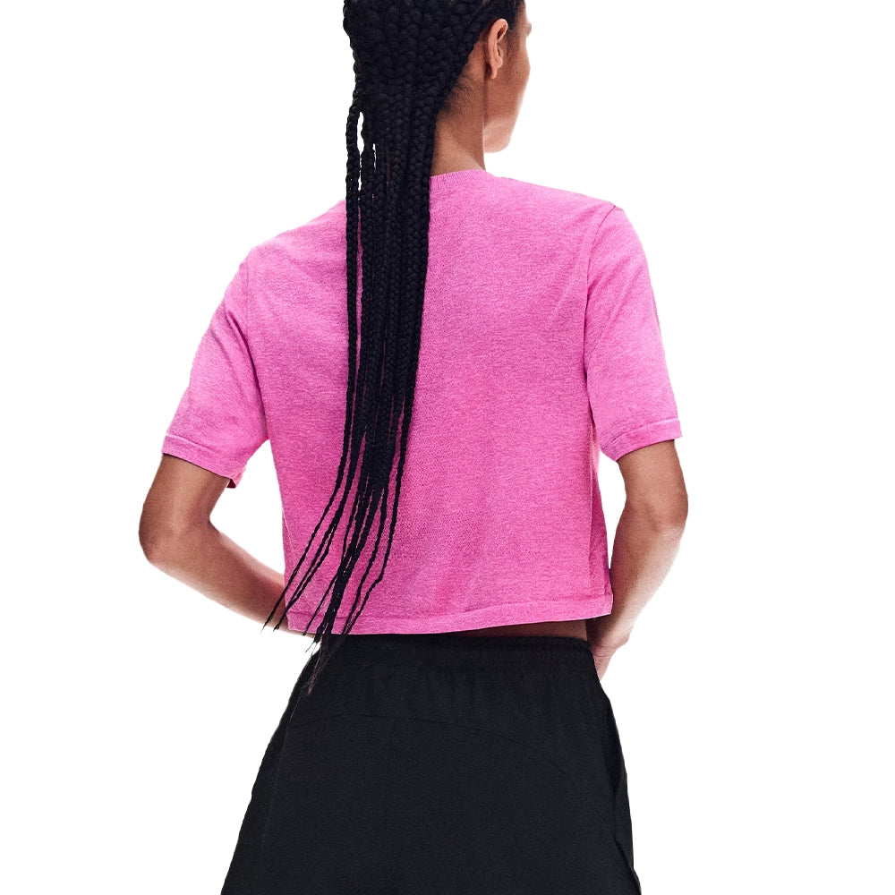 W Train Flex-T Crop 'Bubblegum Heather'