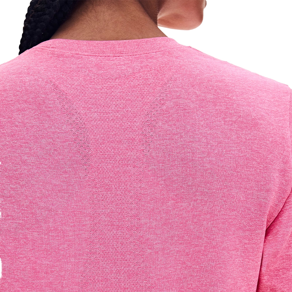 W Train Flex-T Crop 'Bubblegum Heather'