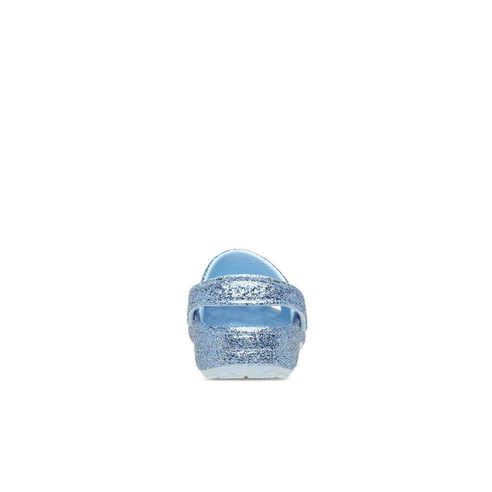 Kids Classic Chunky Glitter Clog 'Blue Frost'