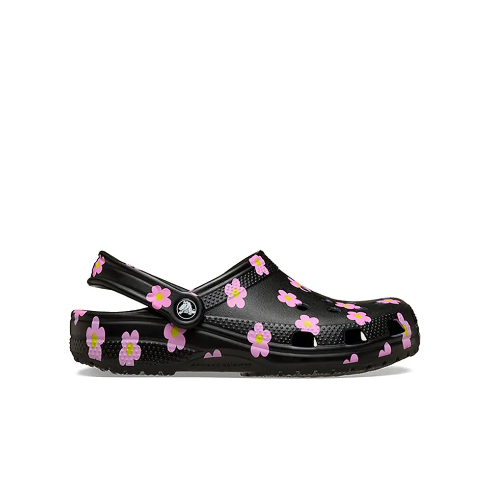 Kids Classic Flower Clog 'Black'