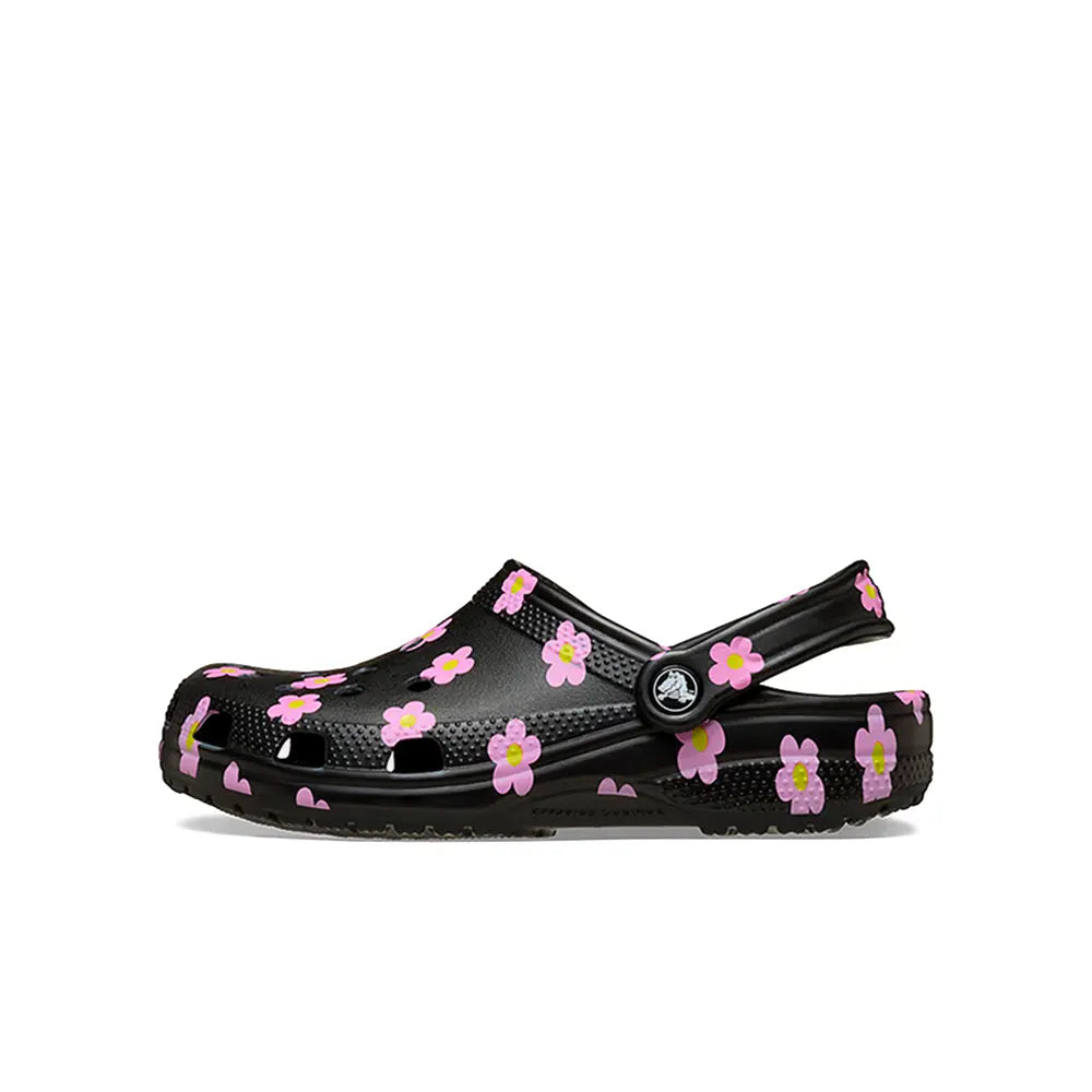 Kids Classic Flower Clog 'Black'