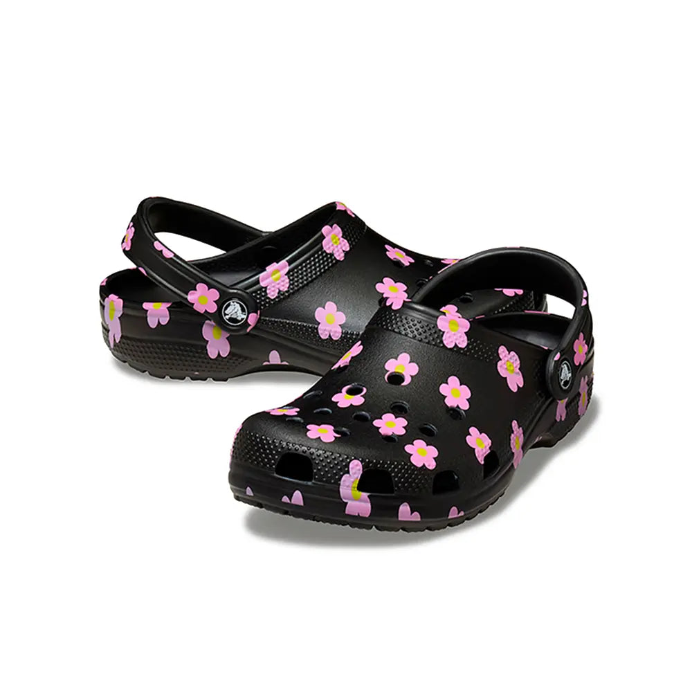 Kids Classic Flower Clog 'Black'