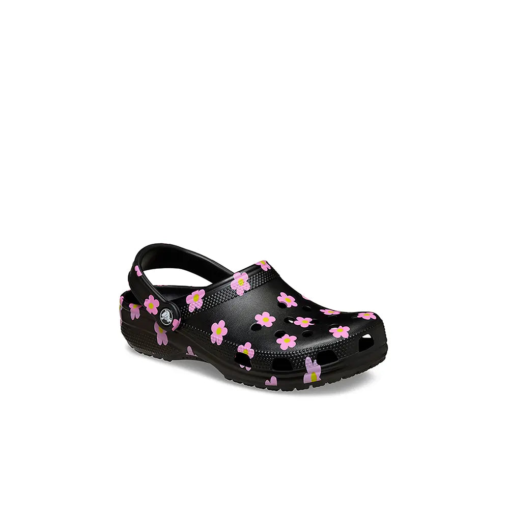 Kids Classic Flower Clog 'Black'