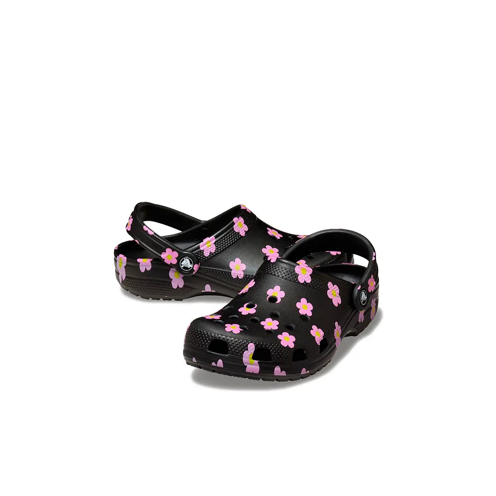 Toddler Classic Flower Clog 'Black'