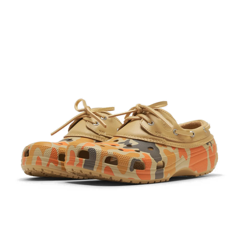 Classic Duck Camo Boat Shoe 'Tan Shocking Orange'