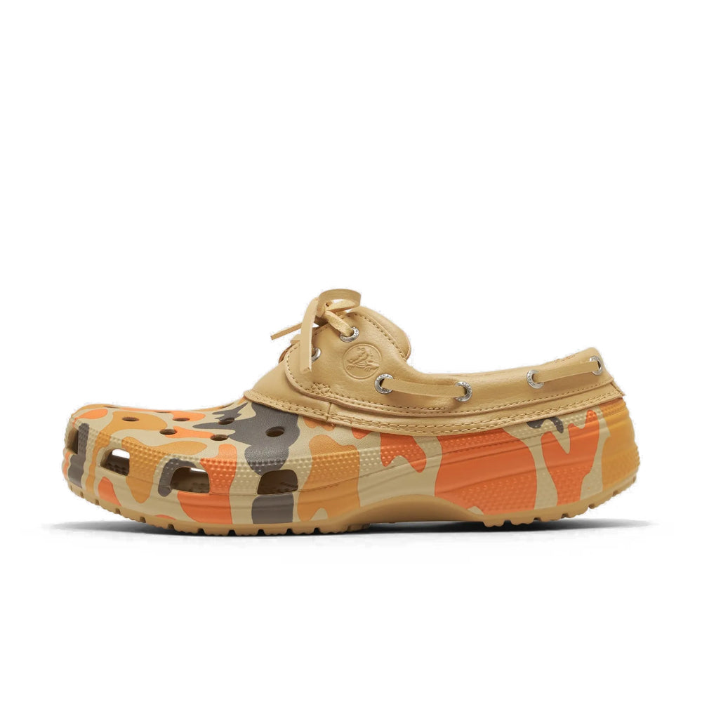 Classic Duck Camo Boat Shoe 'Tan Shocking Orange'